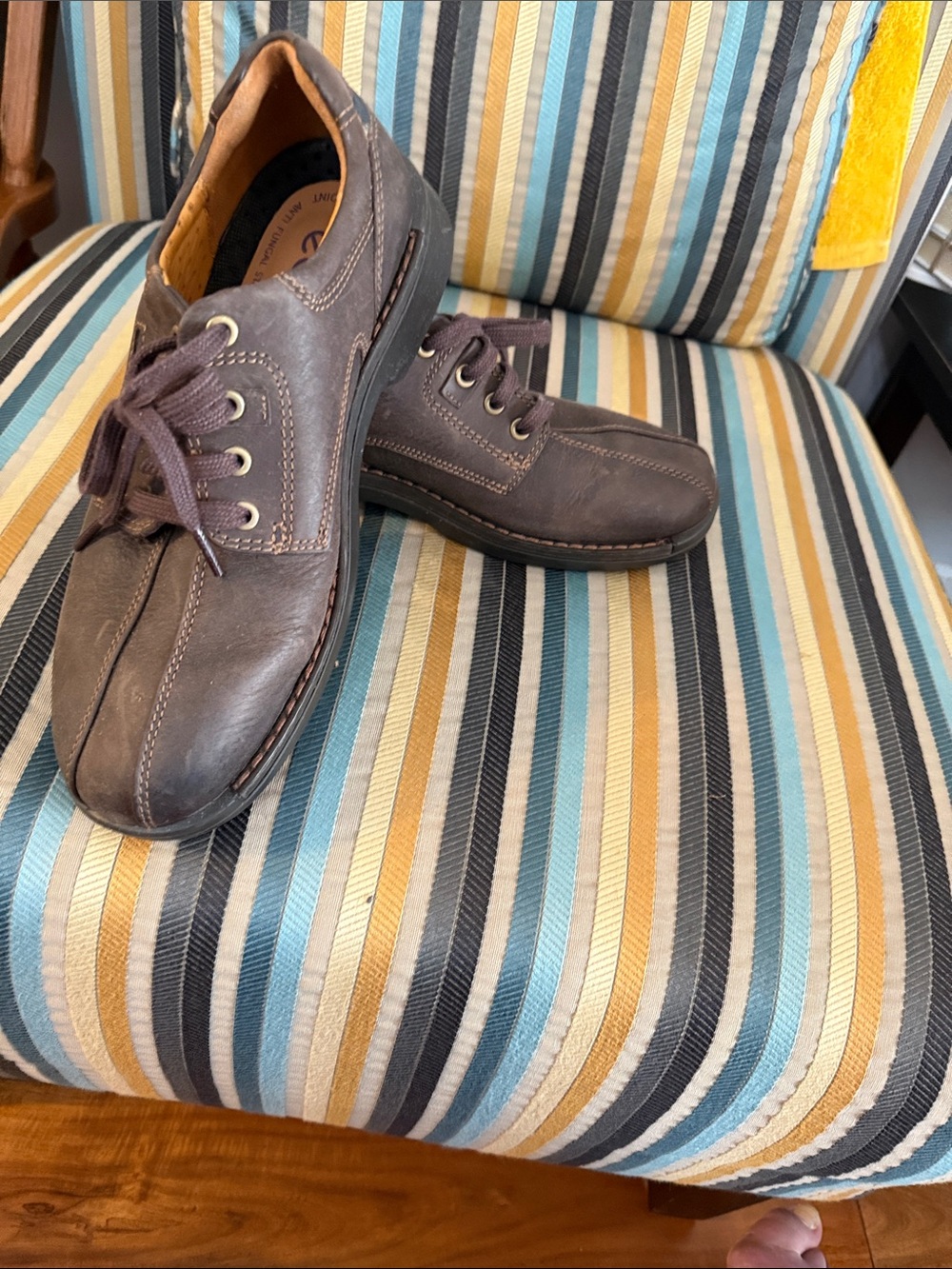 Ecco Brown Leather Casual Slip-On Lace Shoe